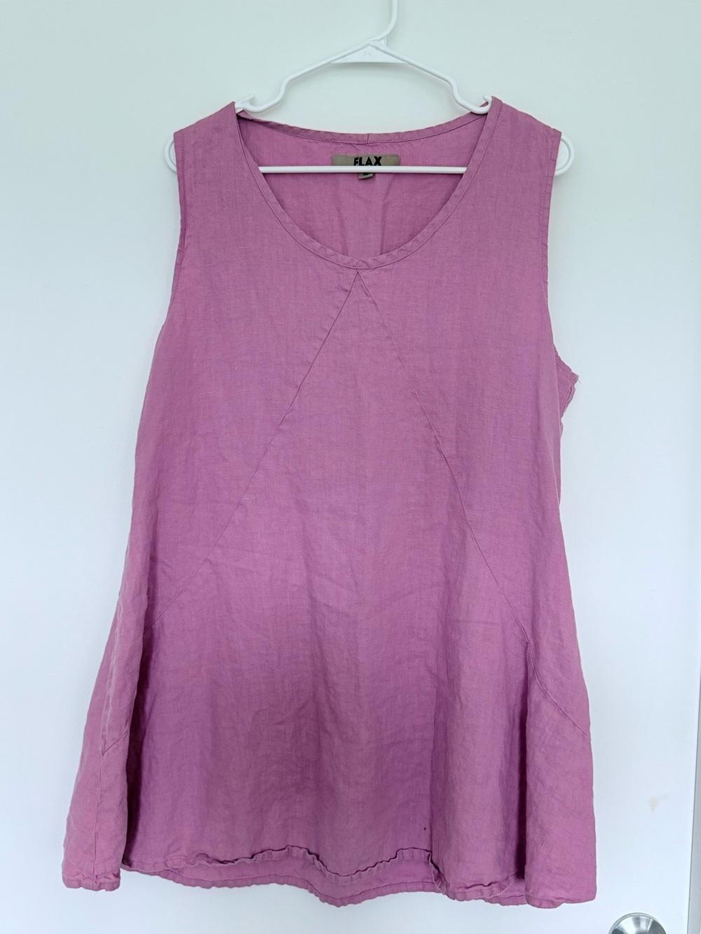 Flax Sleeveless Linen Tunic in Dusty Rose
